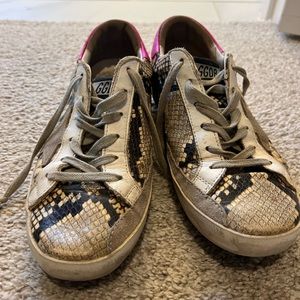 Golden Goose Snake Effect Sneakers - Size 38